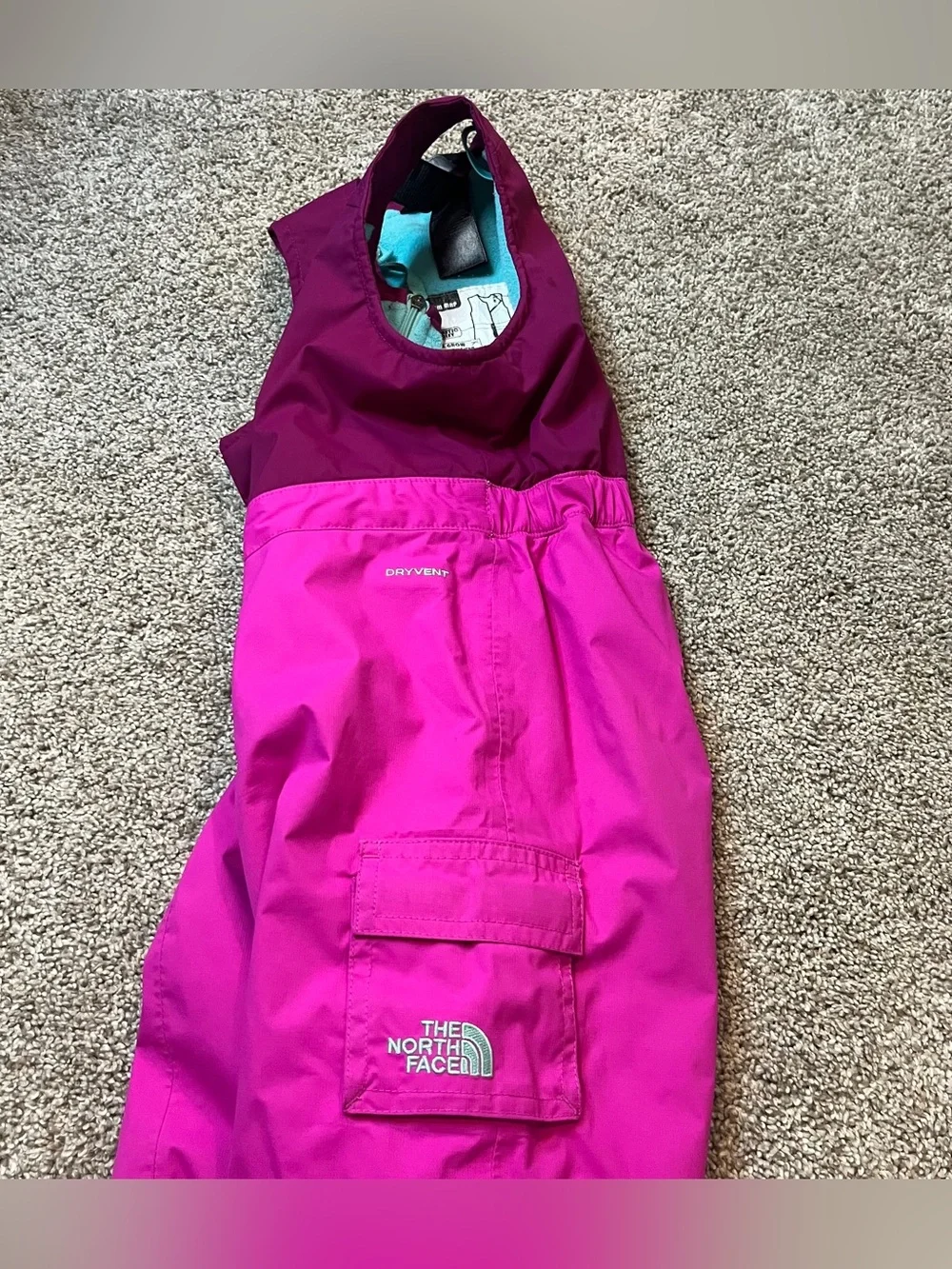 3T North Face DryVent Insulated Snow Bib Overalls - Picture 6 of 8